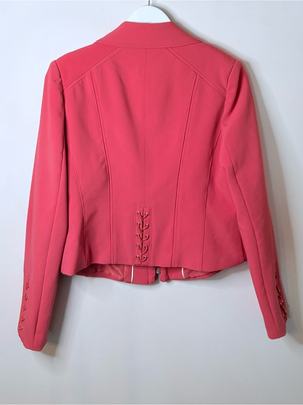 Carmen Marc Volvo Moto Jacket with Lace-Up & Zipper - Picture 5 of 9